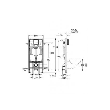 WC rėmas GROHE RAPID SL, 2 in 1